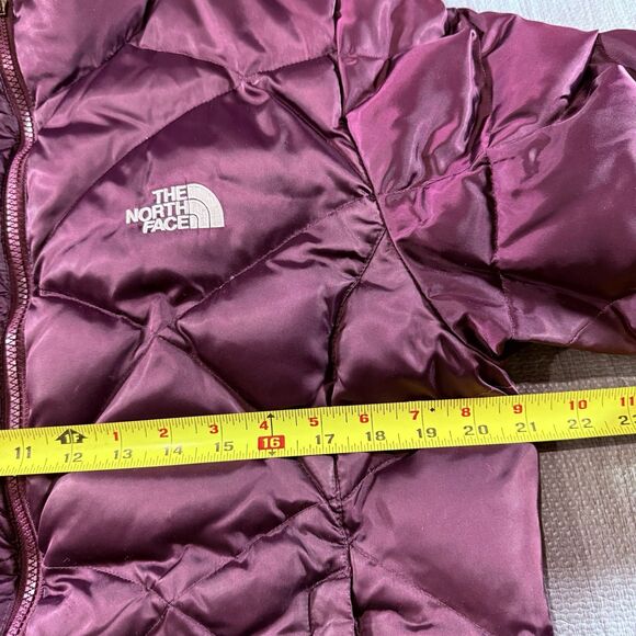 THE NORTH FACE 550 ACONCAGUA GOOSE DOWN FILL PUFFER PLUM PURPLE JACKET SZ L - Picture 7 of 8